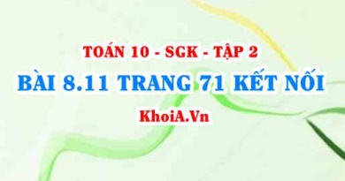 Bài 8.11 trang 71 Toán 10 Kết nối tri thức Tập 2